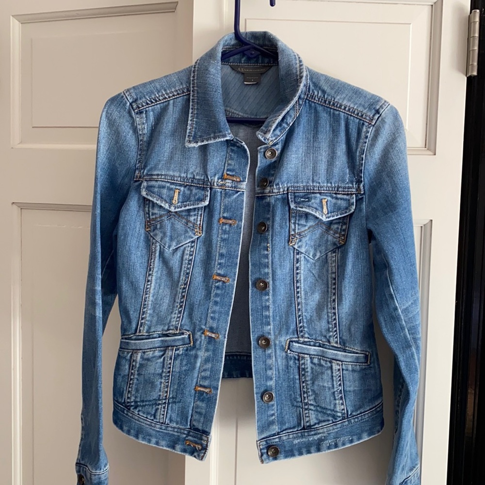 A/X Armani Exchange jean jacket.